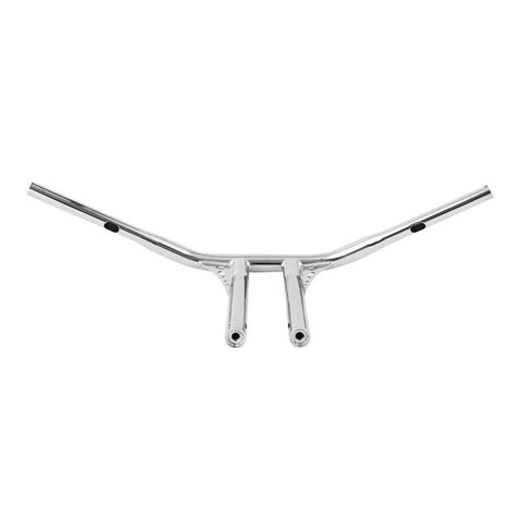 Santee 14" Rise 1.25" T-Bar Straight-Up Handlebar Chrome Gloss Black Fit For Harley 3.5 C to C Hole