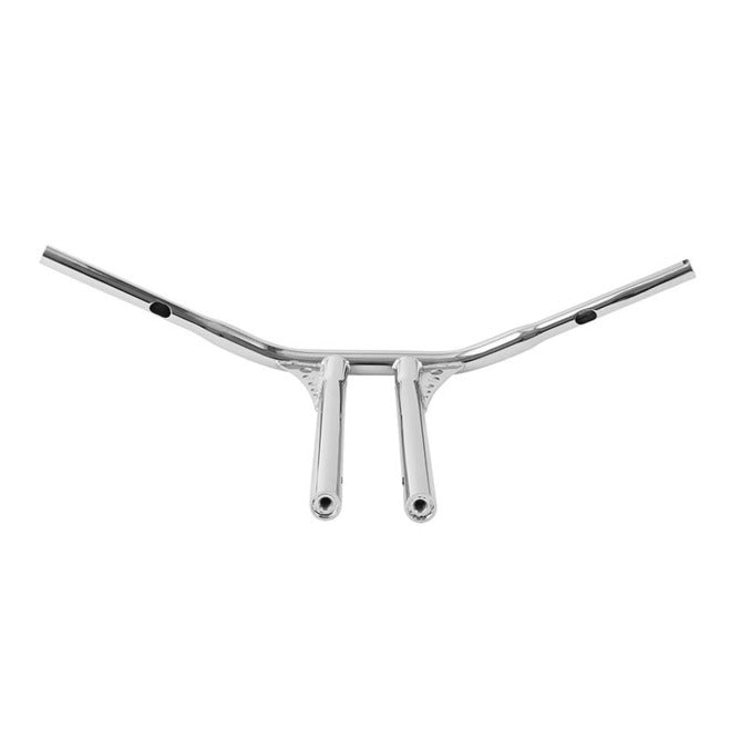 Santee 16" Rise 1.25" T-Bar Straight-Up Handlebar Chrome Gloss Black Fit For Harley 3.5 C to C Hole