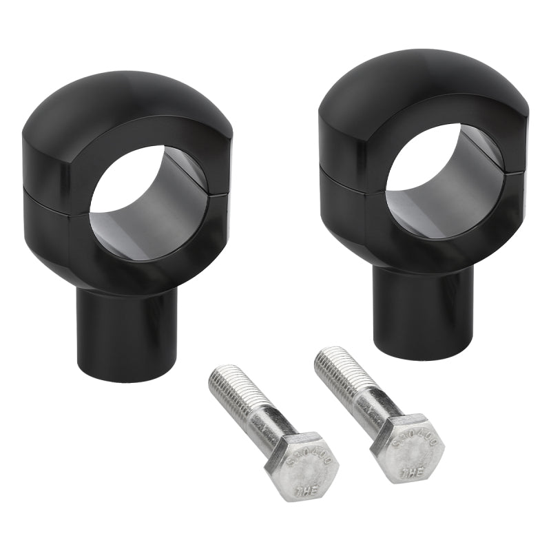 Custom Chrome Universal 2" Handlebar Top Risers Fit For Harley 1-1/2'' 1.5" Handlebars Gloss Black Chrome
