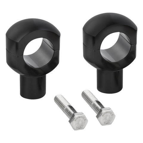 Custom Chrome Universal 2" Handlebar Top Risers Fit For Harley 1-1/2'' 1.5" Handlebars Gloss Black Chrome