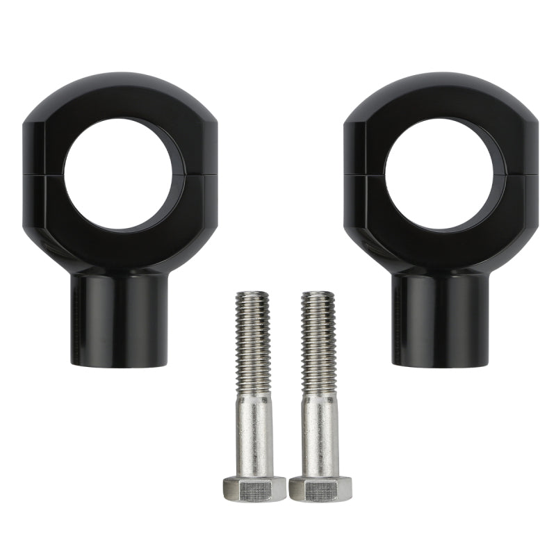 Custom Chrome Universal 2" Handlebar Top Risers Fit For Harley 1-1/2'' 1.5" Handlebars Gloss Black Chrome