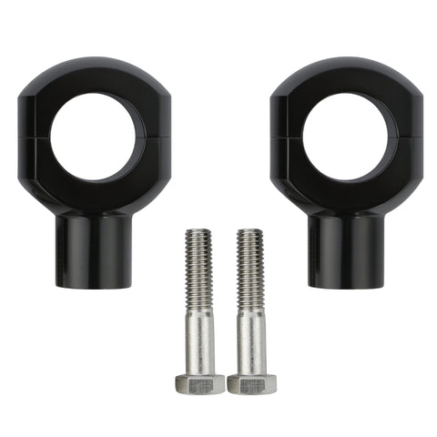 Custom Chrome Universal 2" Handlebar Top Risers Fit For Harley 1-1/2'' 1.5" Handlebars Gloss Black Chrome