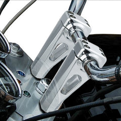 Custom Chrome Universal 4.5"Handlebar Top Risers Chrome Fit For Harley Honda Kawasaki 1'' Bars