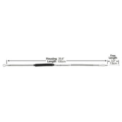 Custom Chrome 100CM Stainless Clutch Cable Fit For Harley Sportster 883 1200 SuperLow 48 11-15