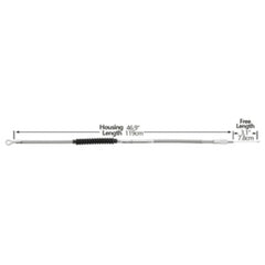 Custom Chrome 120CM Stainless Clutch Cable Fit For Harley Road King Street Electra Glide 46.9"