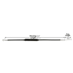 Custom Chrome 161CM Black Vinyl 63.4" Clutch Cable Fit For Harley FLSTC 2000-2006 FXDX 1999-05