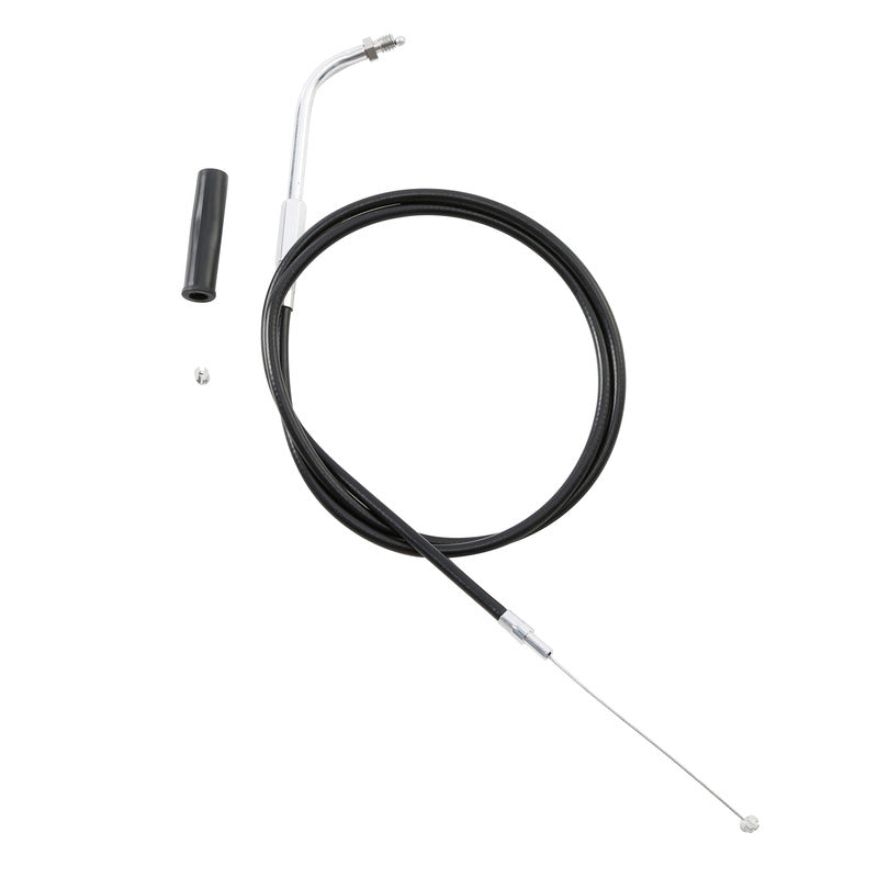 Custom Chrome 110cm+Free5" Black Vinyl Throttle Cable Fits For Harley Touring FLH FLTC 1990-95