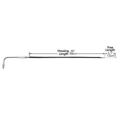 Custom Chrome 99CM Black Vinyl Throttle Cable Fits For Harley Touring 94-95 Softail Dyna 90-95