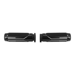 Custom Chrome Gloss Black 1'' Handlebar Hand Grips Fit For Harley Softail Cable Throttle 73-Up