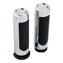 Custom Chrome Chrome 1'' Handlebar Hand Grips Fit For Harley Softail XL Cable Throttle 1973-Up
