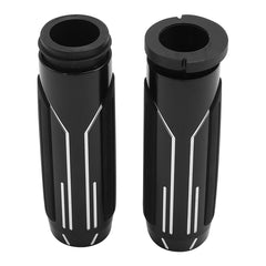 Custom Chrome Gloss Black Handlebar Hand Grips Fit For Harley Touring 2008-up TBW Applications