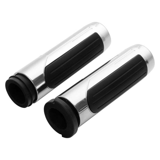 Custom Chrome Chrome 1" Handlebar Hand Grips Fit For Harley Touring "TBW" Applications 2008-up