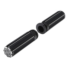 Custom Chrome Gloss Black Handlebar Hand Grips Fit For Harley 2008-UP Touring TBW Applications
