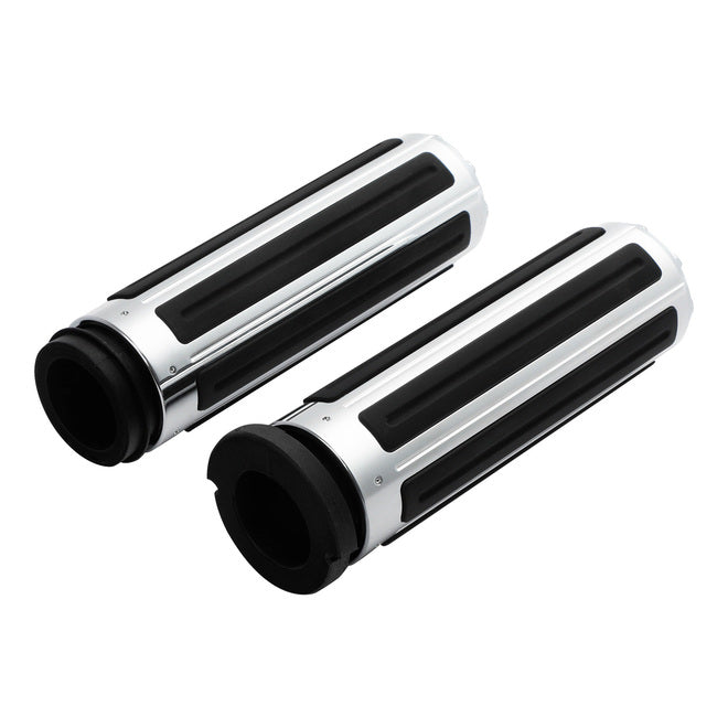 Custom Chrome Chrome 1" Handlebar Hand Grips Fit For 2008-UP Harley Touring "TBW" Applications