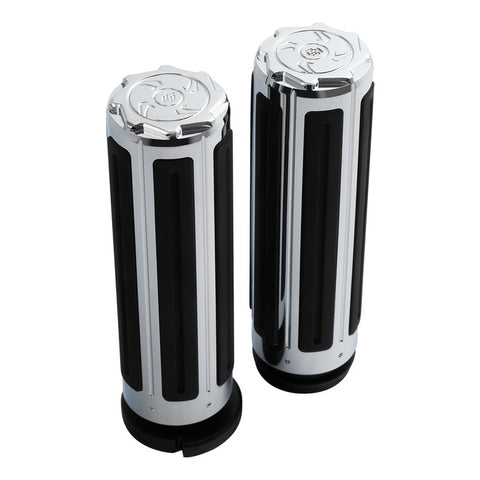 Custom Chrome Chrome 1" Handlebar Hand Grips Fit For 2008-UP Harley Touring "TBW" Applications