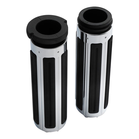 Custom Chrome Chrome 1" Handlebar Hand Grips Fit For 2008-UP Harley Touring "TBW" Applications