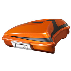 HR3 Scorched Orange / Black Denim 5.5" Razor Style Touring Trunk Luggage For 14-24 Touring