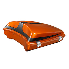 HR3 Scorched Orange / Black Denim 5.5" Razor Style Touring Trunk Luggage For 14-24 Touring