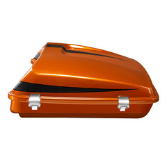 HR3 Scorched Orange / Black Denim 5.5" Razor Style Touring Trunk Luggage For 14-24 Touring