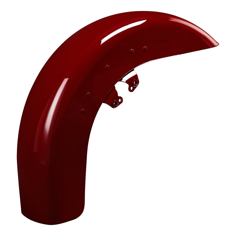 HR3 Billiard Red Motorcycle 18" Wide Tire Front Mudguard Fender For Harley Touring Models 2014-2023