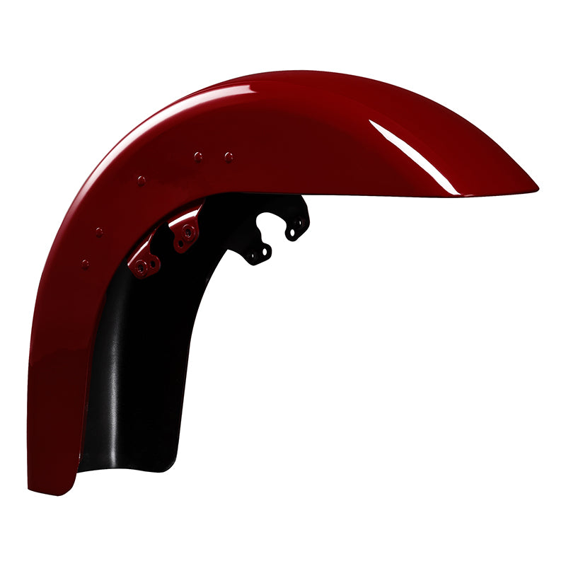 HR3 Billiard Red Motorcycle 18" Wide Tire Front Mudguard Fender For Harley Touring Models 2014-2023