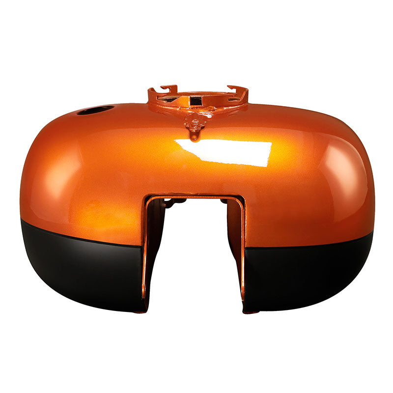 HR3 Scorched Orange / Black Denim CVO Fuel Gas Tank For 2008-2023 Harley Touring CVO Models