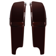 HR3 Midnight Crimson 5" Stretched Extended Saddlebags For Harley Touring 2014-2023
