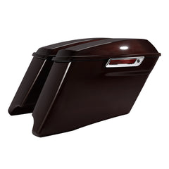 HR3 Midnight Crimson CVO Stretched Saddlebags For 14-23 Harley Touring