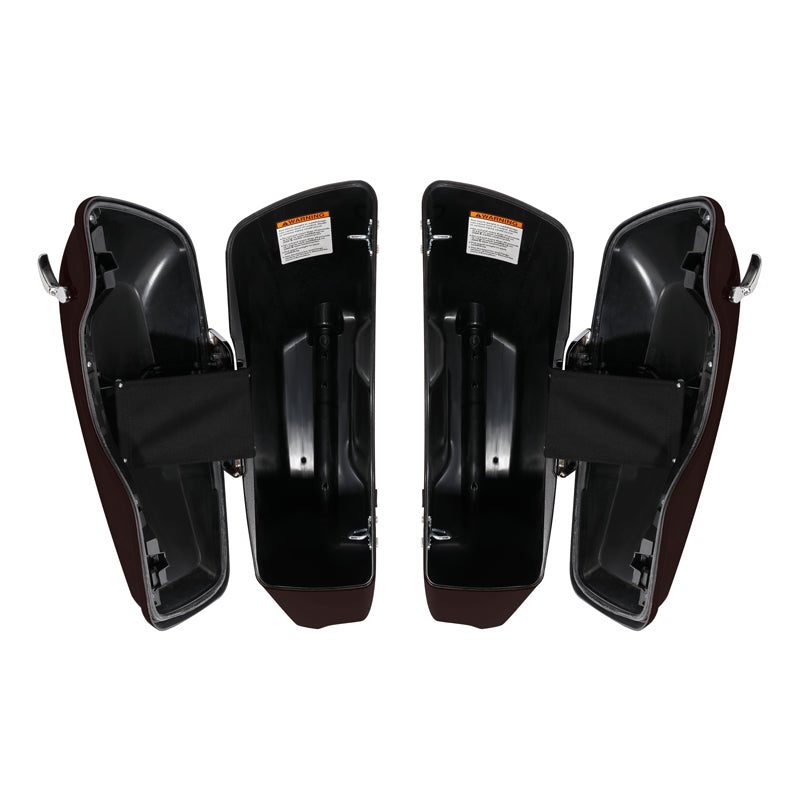 HR3 Midnight Crimson CVO Stretched Saddlebags For 14-23 Harley Touring