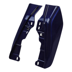 HR3 Zephyr Blue / Black Sunglo Mid-Frame Air Deflectors For Harley Touring and Trike Models 09-24