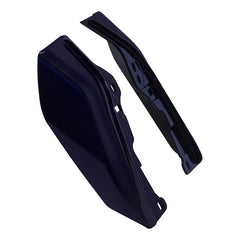 HR3 Zephyr Blue / Black Sunglo Mid-Frame Air Deflectors For Harley Touring and Trike Models 09-24