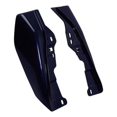 HR3 Zephyr Blue / Black Sunglo Mid-Frame Air Deflectors For Harley Touring and Trike Models 09-24