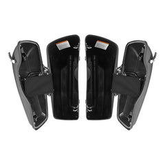 HR3 Charcoal Pearl 5" Stretched Extended Saddlebags For Harley Touring 2014-2022
