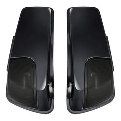 HR3 Gold / Black Geometric Shape Fade CVO Stretched Saddlebags with Speaker Lids For 14-23 Harley Touring