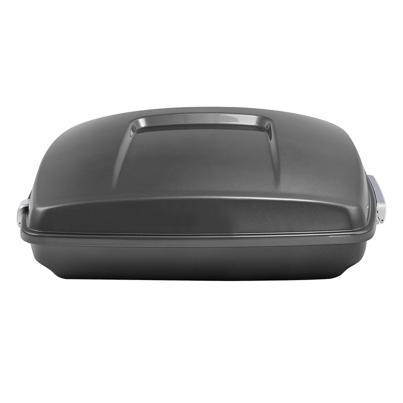 HR3 Charcoal Pearl Solid Color 5.5" Razor Style Touring Trunk Luggage For 14-24 Touring