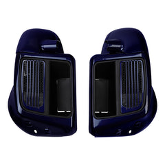 HR3 Zephyr Blue / Black Sunglo Vented Lower Fairing Kit For Harley Touring Models 2014-2023 (Fits water cooled models)