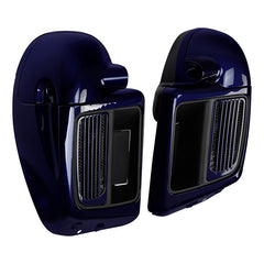 HR3 Zephyr Blue / Black Sunglo Vented Lower Fairing Kit For Harley Touring Models 2014-2023 (Fits water cooled models)