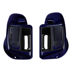 HR3 Zephyr Blue / Black Sunglo Vented Lower Fairing Kit For Harley Touring Models 2014-2023 (Fits water cooled models)