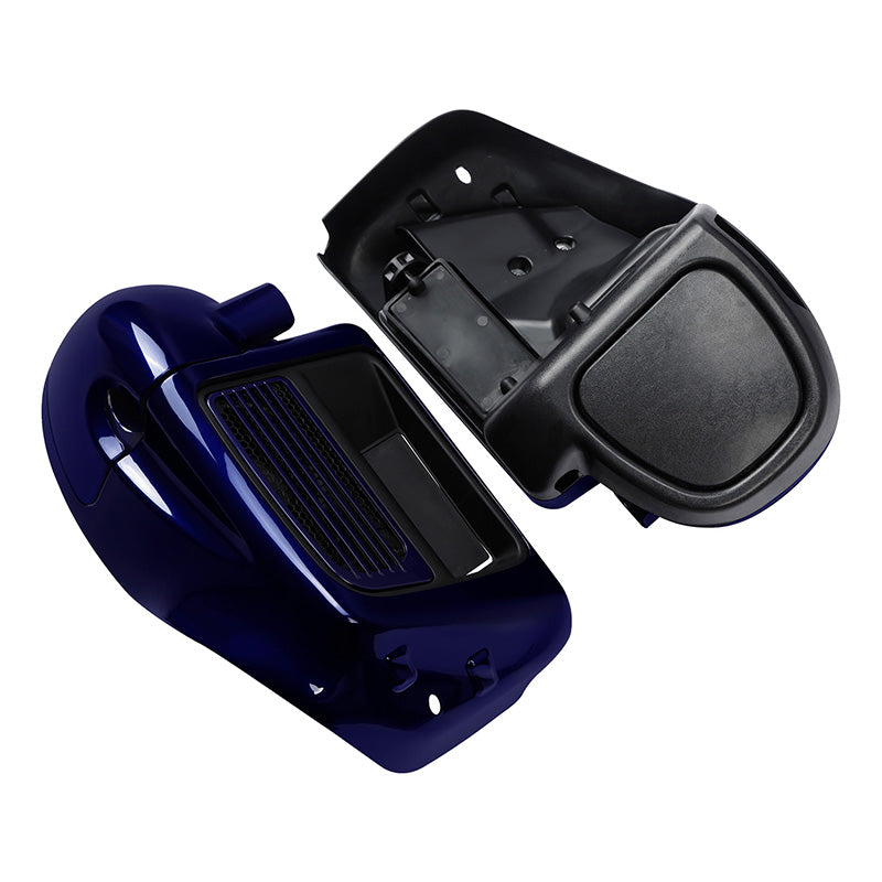 HR3 Zephyr Blue / Black Sunglo Vented Lower Fairing Kit For Harley Touring Models 2014-2023 (Fits water cooled models)