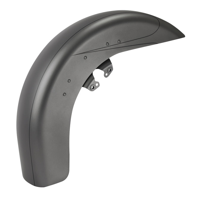 HR3 Charcoal Denim Motorcycle 18" Wide Tire Front Mudguard Fender For Harley Touring Models 2014-2023