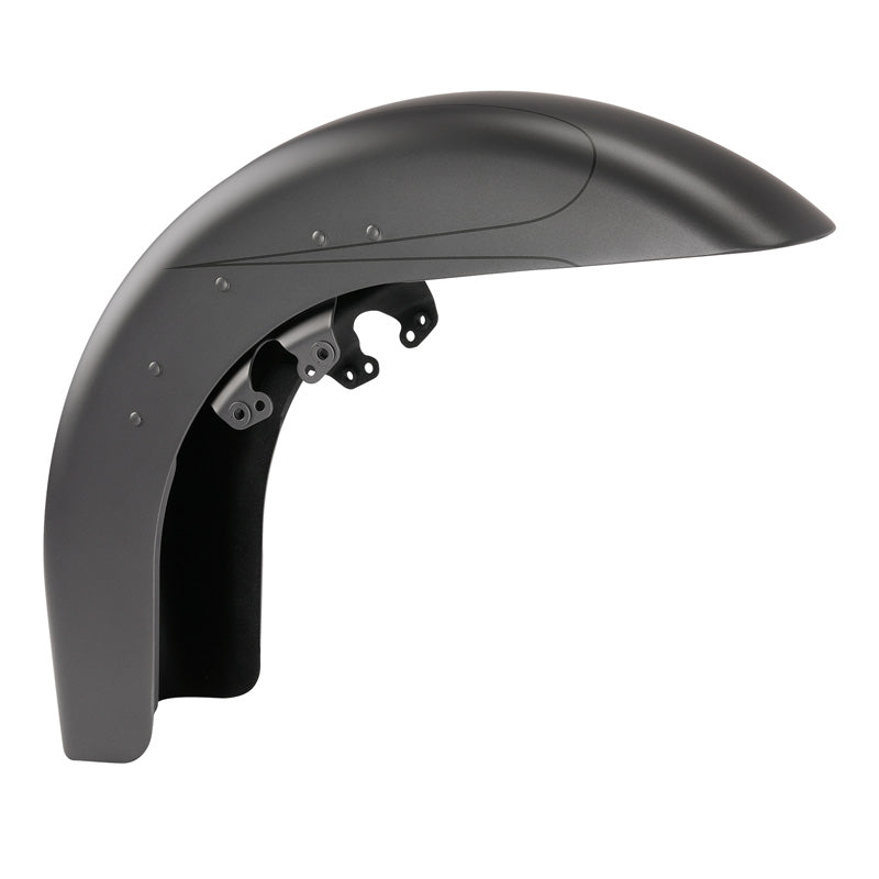 HR3 Charcoal Denim Motorcycle 18" Wide Tire Front Mudguard Fender For Harley Touring Models 2014-2023