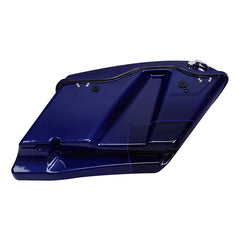 HR3 Zephyr Blue / Black Sunglo CVO Stretched Saddlebags with Speaker Lids For 14-23 Harley Touring