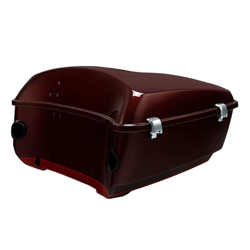 HR3 Mysterious Red Sunglo/ Velocity Red Sunglo King Size Touring Trunk Luggage with Speaker Cut Outs For 14-24 Harley Touring