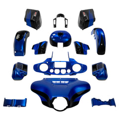 HR3 Candy Cobalt / Indigo Ink Complete Body Fairing Kit For Harley CVO Street Glide FLHXSE 14-23
