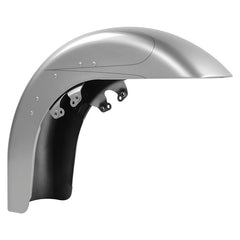 HR3 Brilliant Silver Pearl Motorcycle 18" Wide Tire Front Mudguard Fender For Harley Touring Models 2014-2023