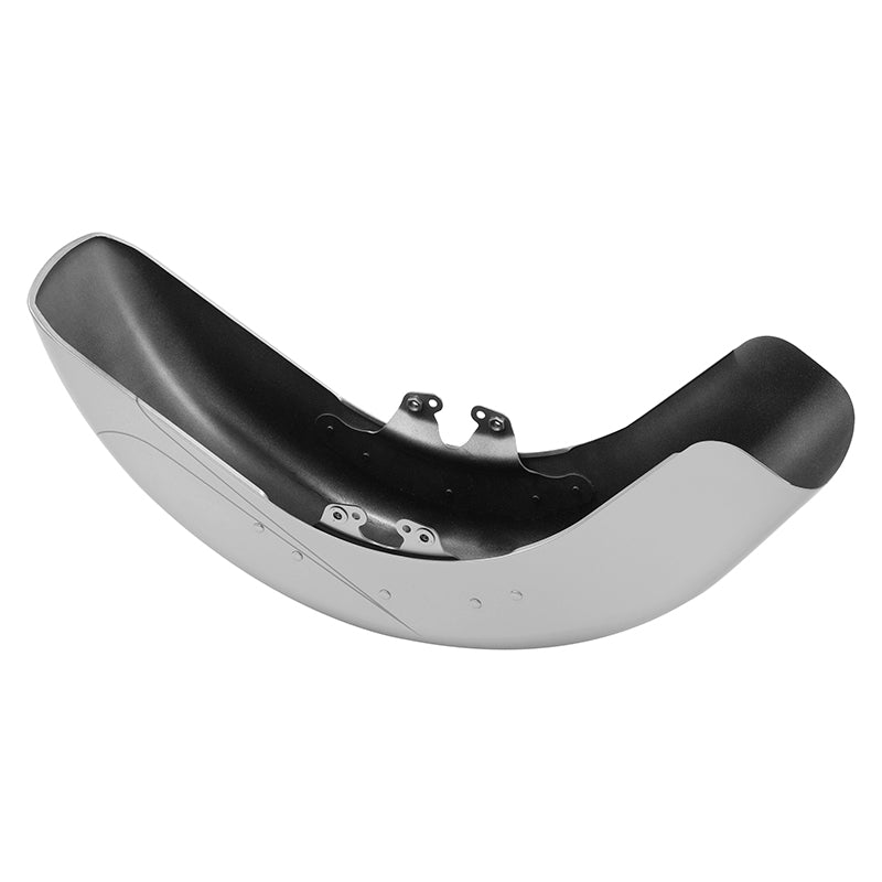 HR3 Brilliant Silver Pearl Motorcycle 18" Wide Tire Front Mudguard Fender For Harley Touring Models 2014-2023