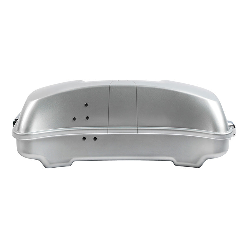 HR3 Brilliant Silver Pearl 5.5" Razor Style Touring Trunk Luggage For 14-24 Touring
