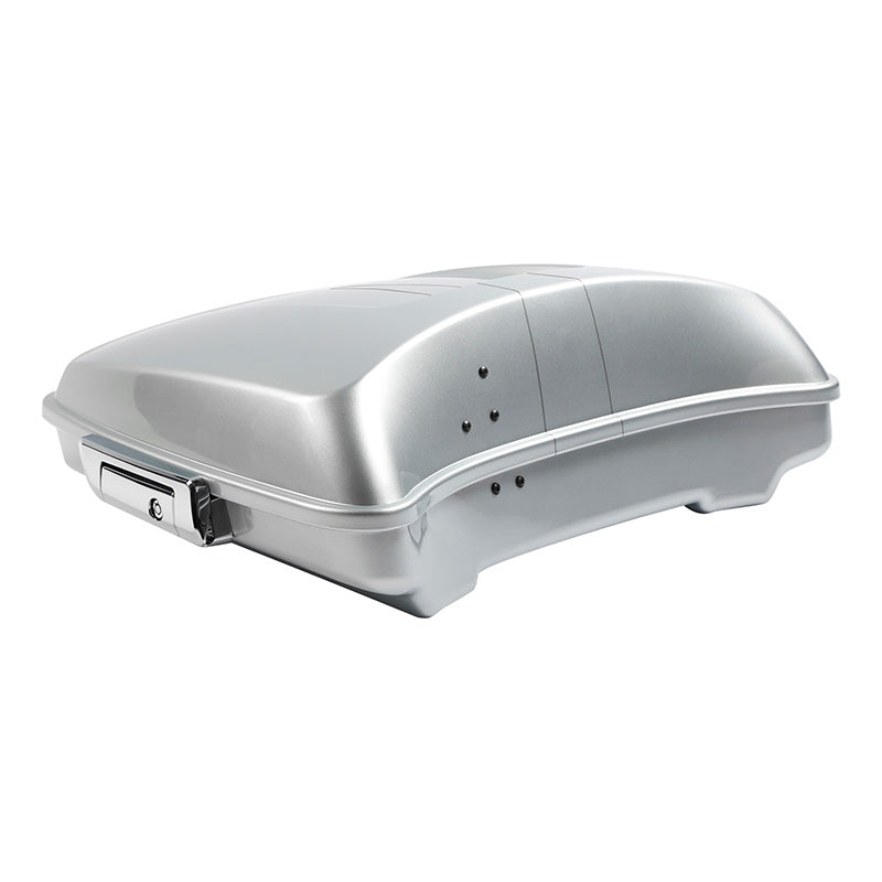HR3 Brilliant Silver Pearl 5.5" Razor Style Touring Trunk Luggage For 14-24 Touring