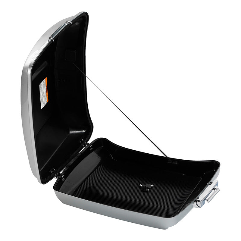 HR3 Brilliant Silver Pearl 5.5" Razor Style Touring Trunk Luggage For 14-24 Touring