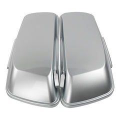 HR3 Brilliant Silver Pearl 2015SGS 5" Stretched Extended Saddlebags For Harley Touring 2014-2023